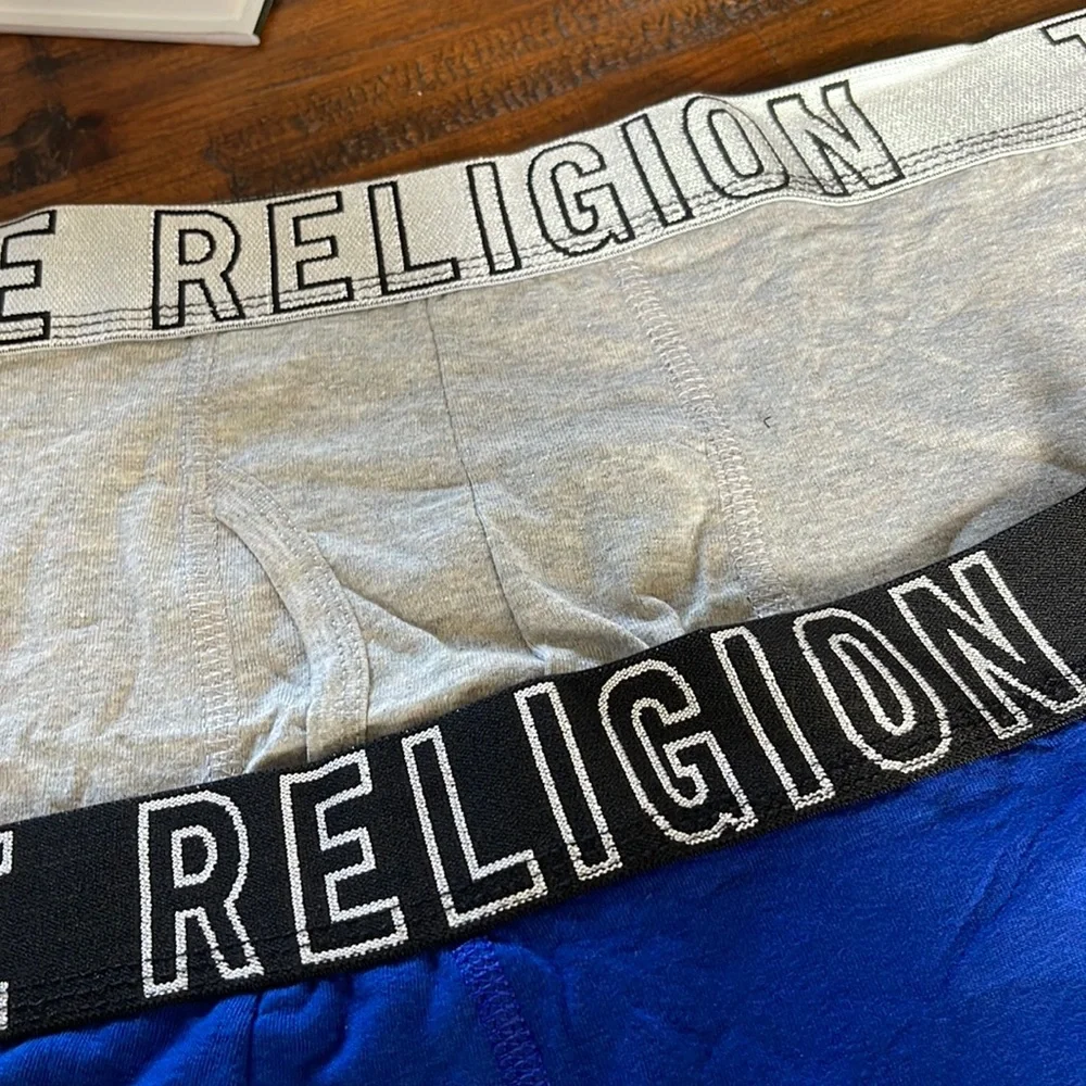 True Religion XL Fly Front Cotton/Spandex Boxer Brief (2 Single Pairs)